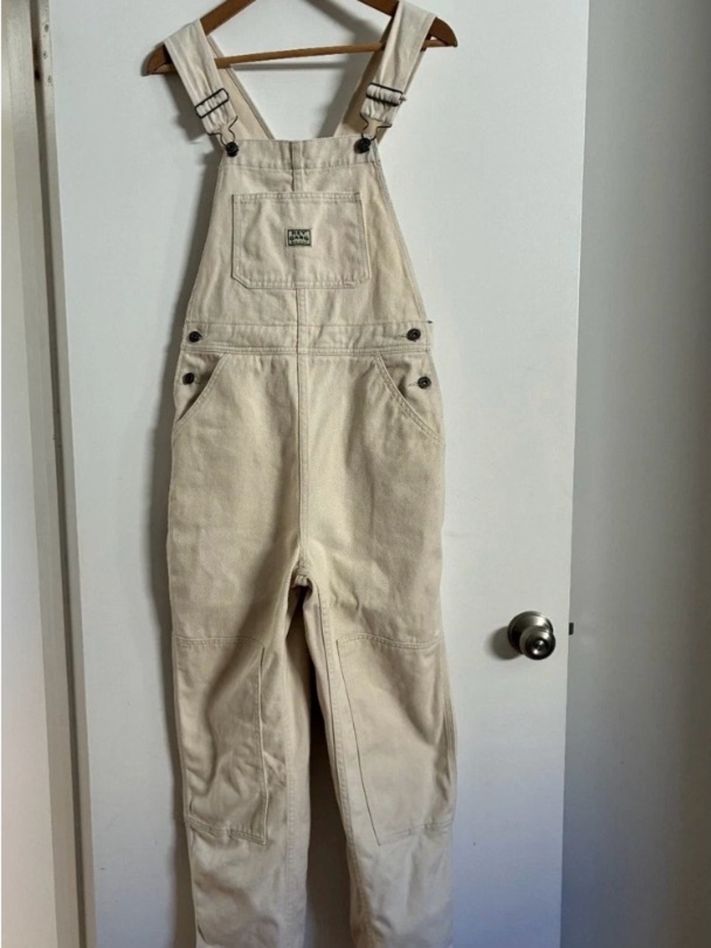 Canvas Women's Overalls in Natural Cream - Classic Workwear Style